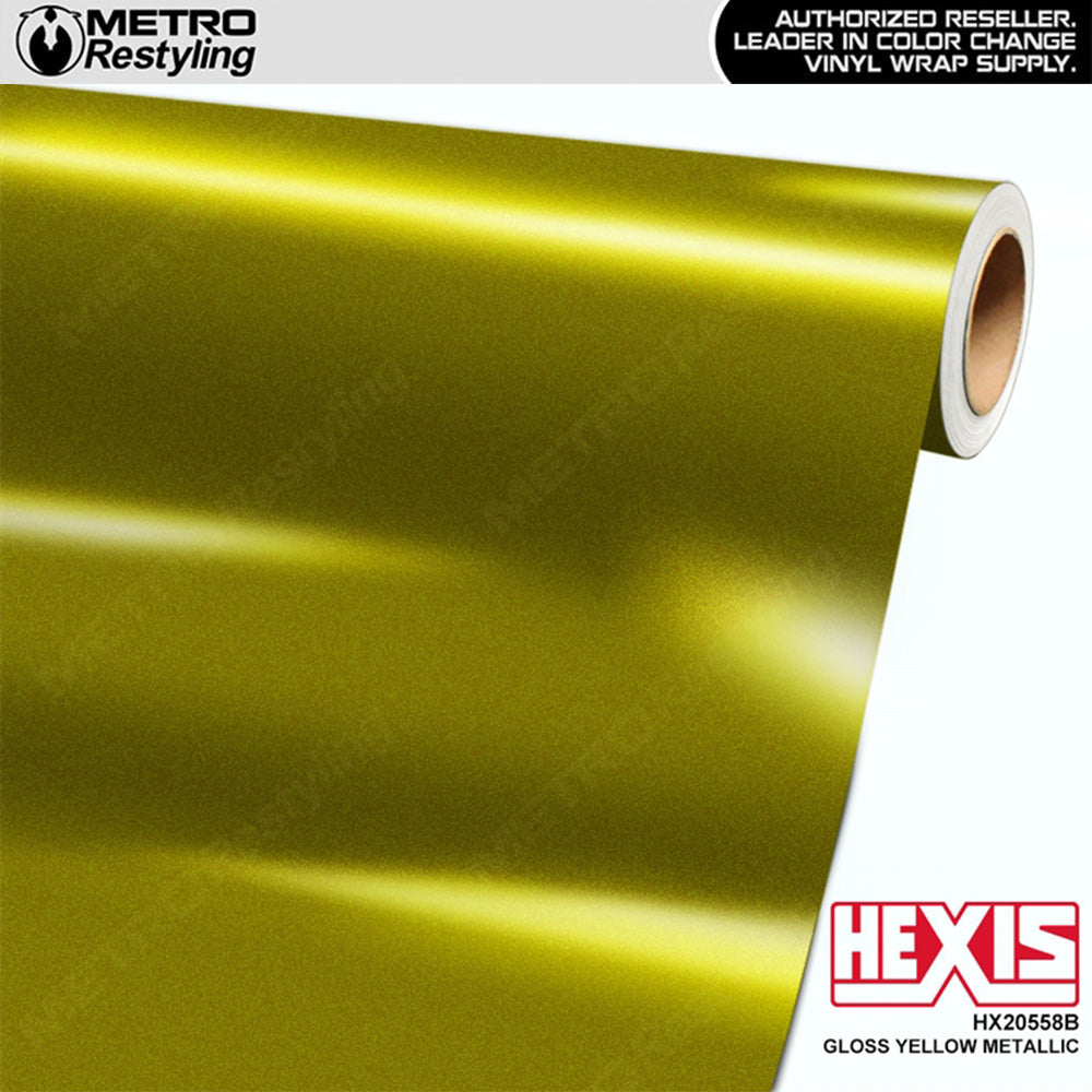 Hexis Gloss Yellow Metallic Vinyl Wrap