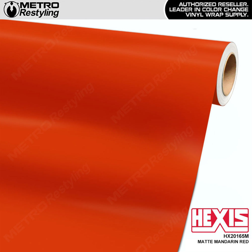 Hexis Matte Mandarin Red Vinyl Wrap