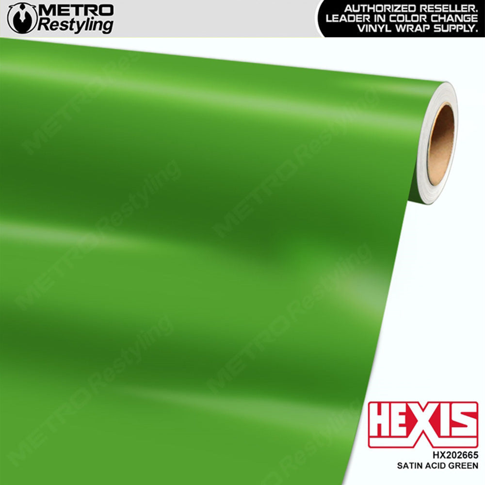 Hexis Satin Acid Green Vinyl Wrap