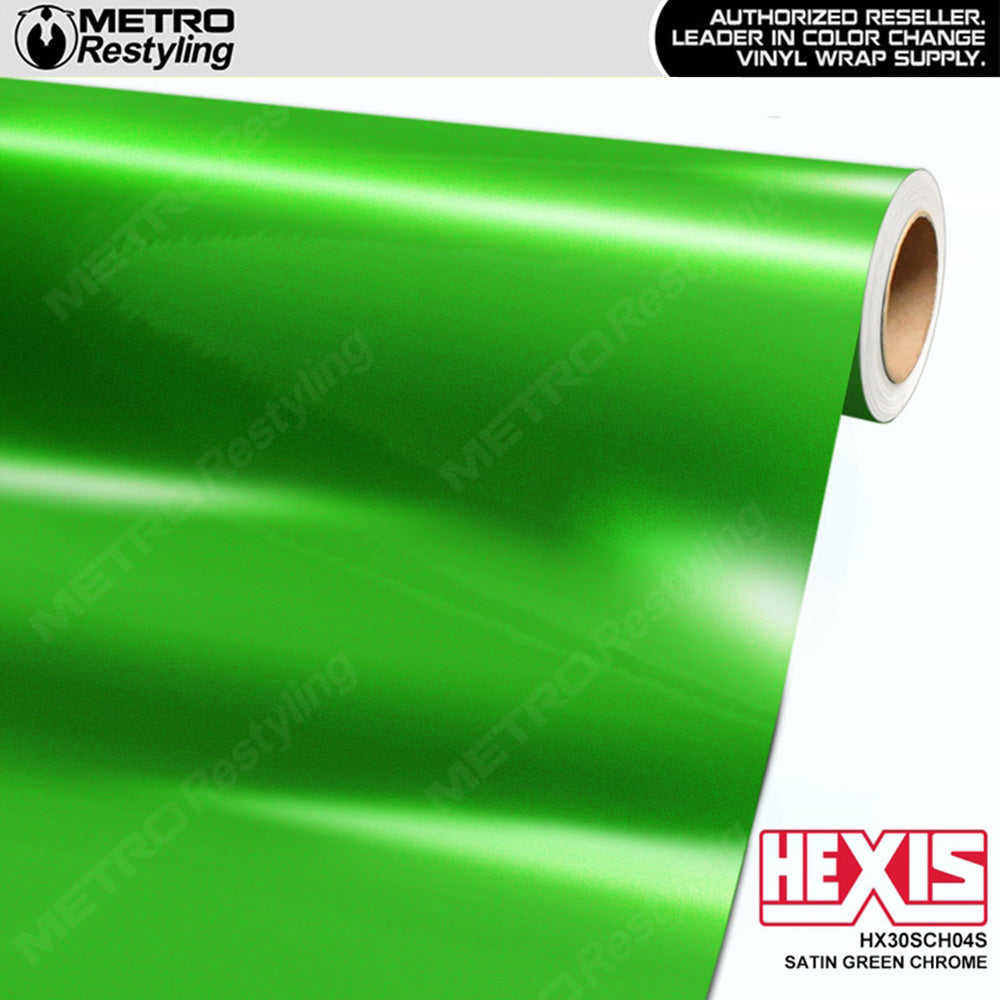 Hexis Satin Green Super Chrome Vinyl Wrap