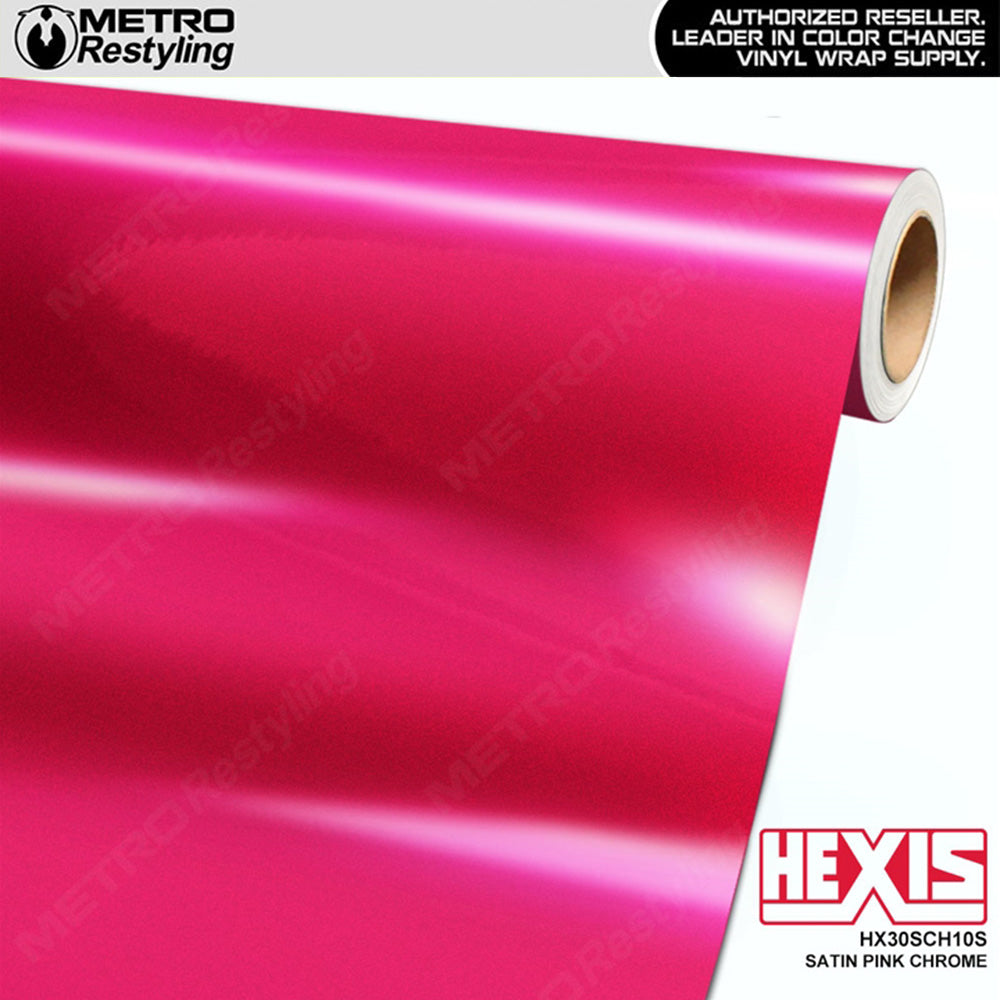 Hexis Satin Pink Super Chrome Vinyl Wrap