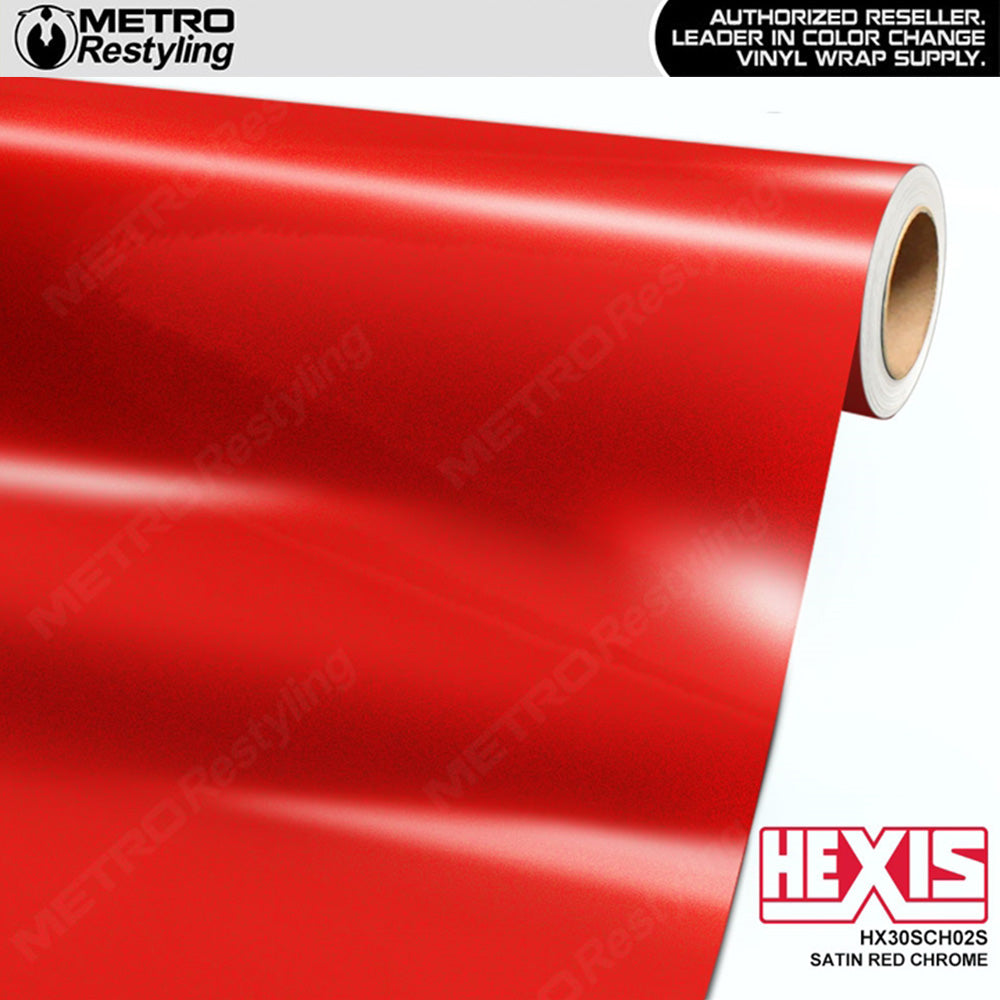 Hexis Satin Red Super Chrome Vinyl Wrap