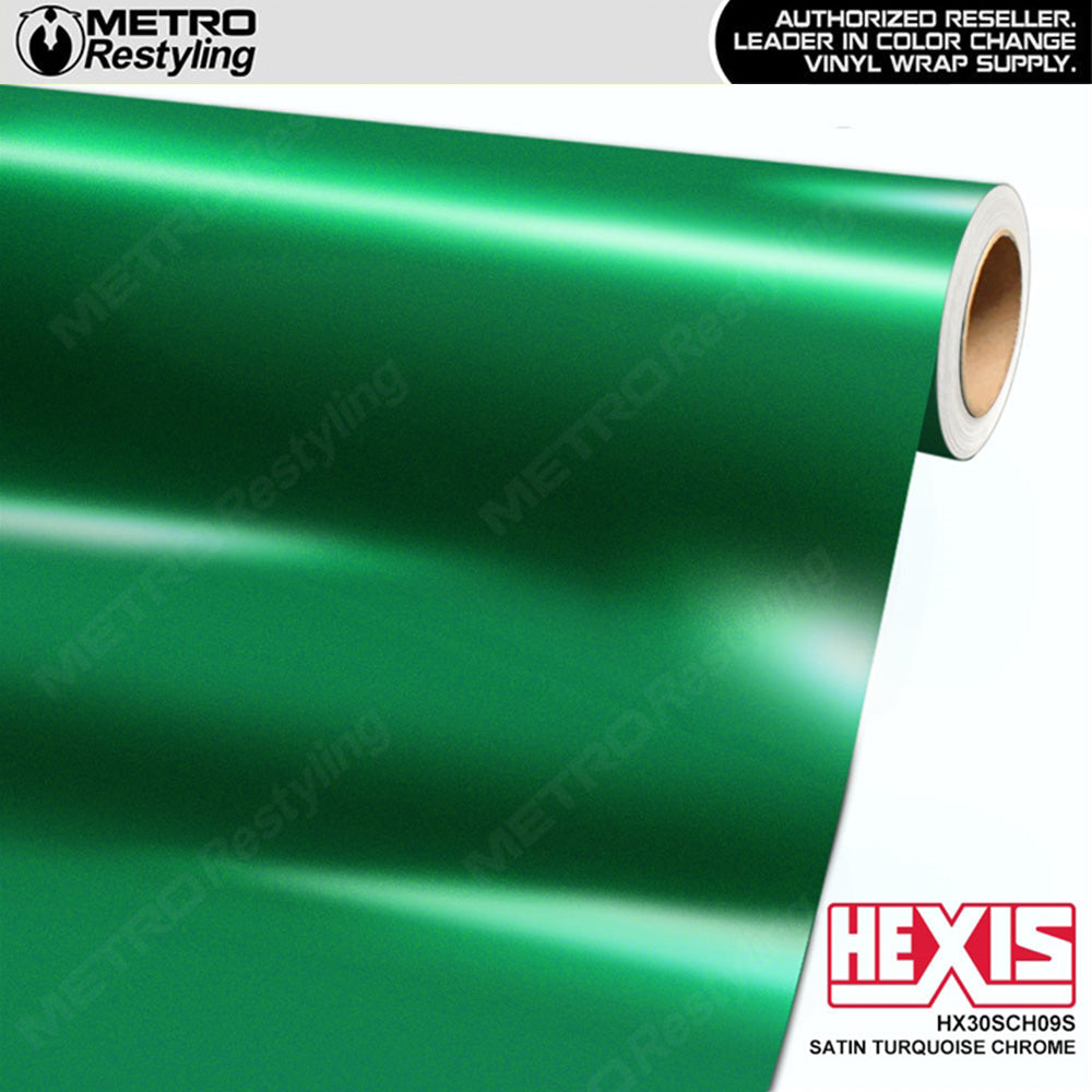 Hexis Satin Turquoise Super Chrome Vinyl Wrap | HX30SCH09S