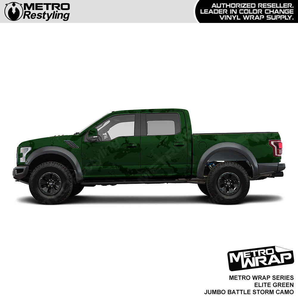 Metro Wrap Jumbo Battle Storm Elite Green Camouflage Vinyl Film