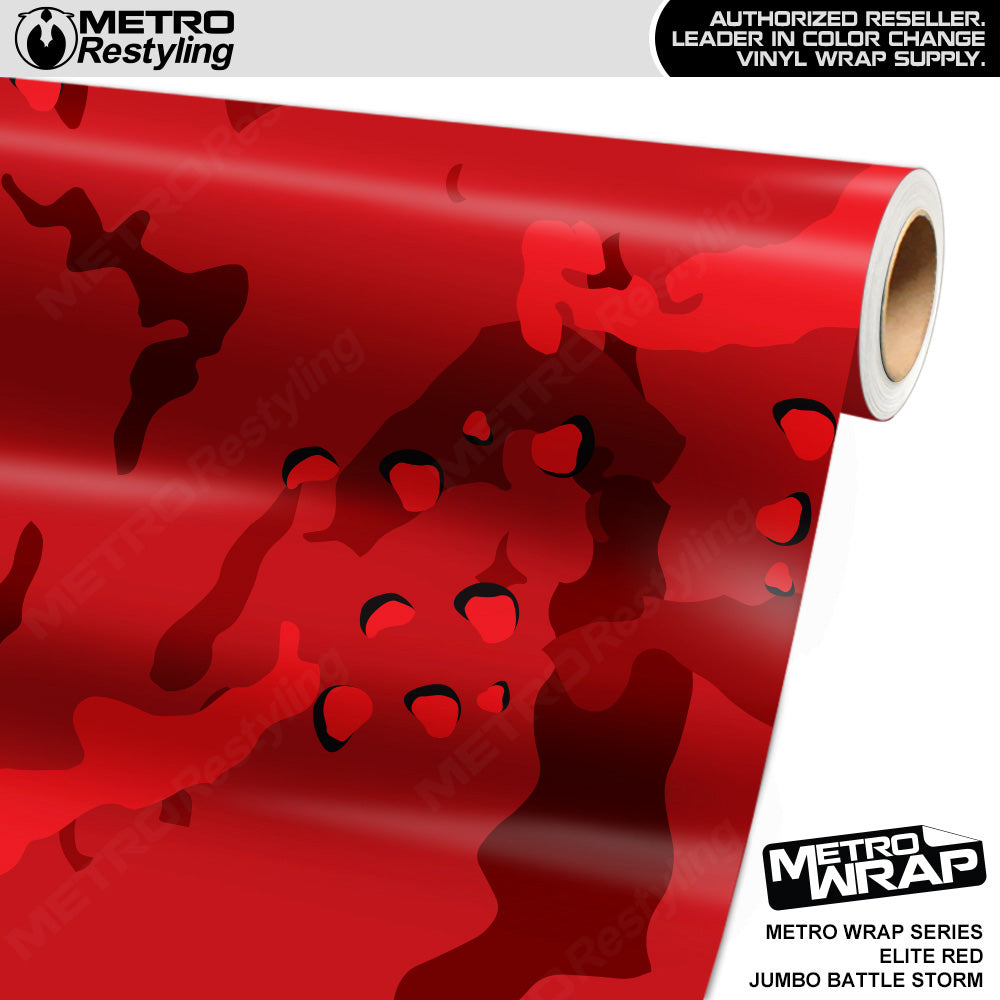 Metro Wrap Jumbo Battle Storm Elite Red Camouflage Vinyl Film