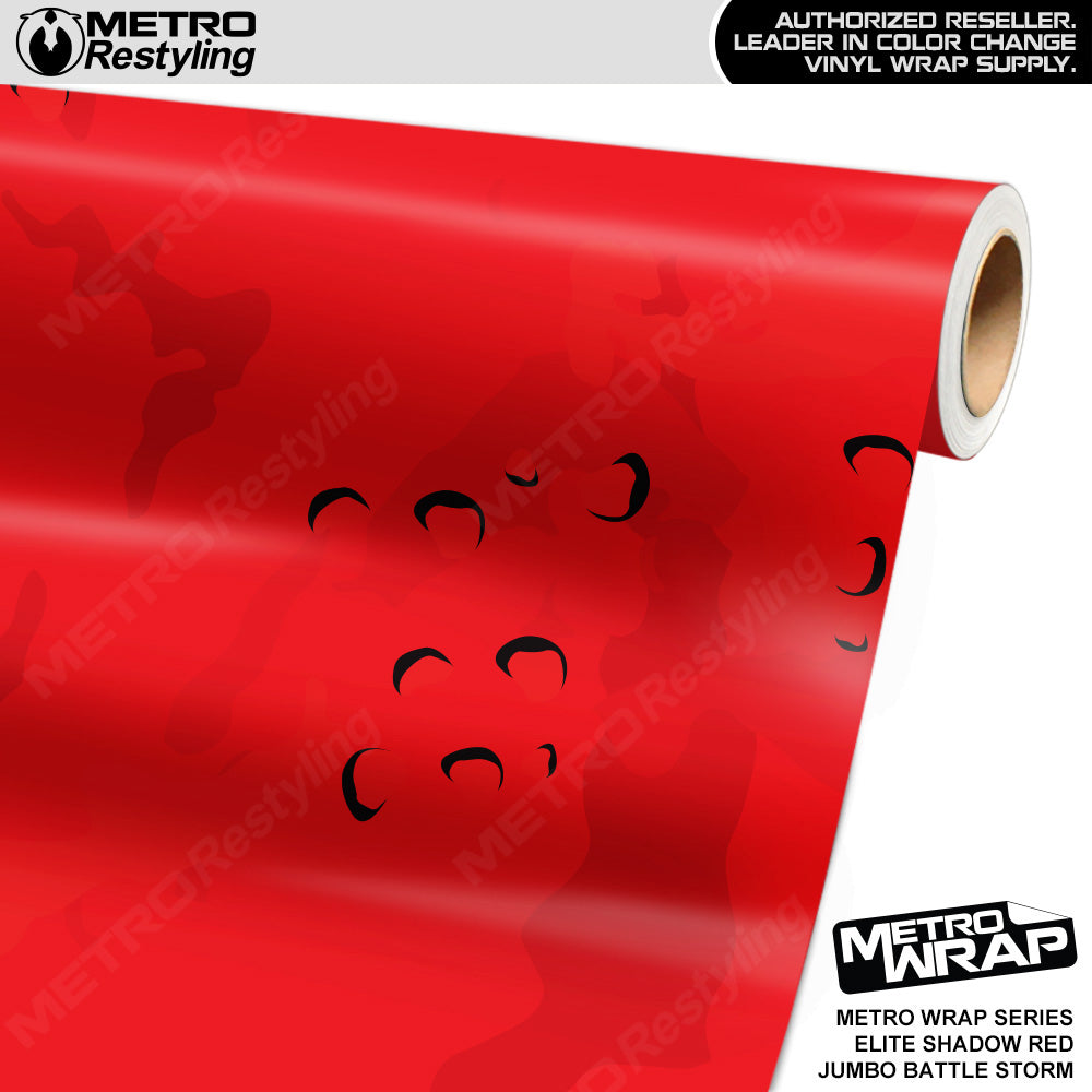 Metro Wrap Jumbo Battle Storm Elite Shadow Red Camouflage Vinyl Film