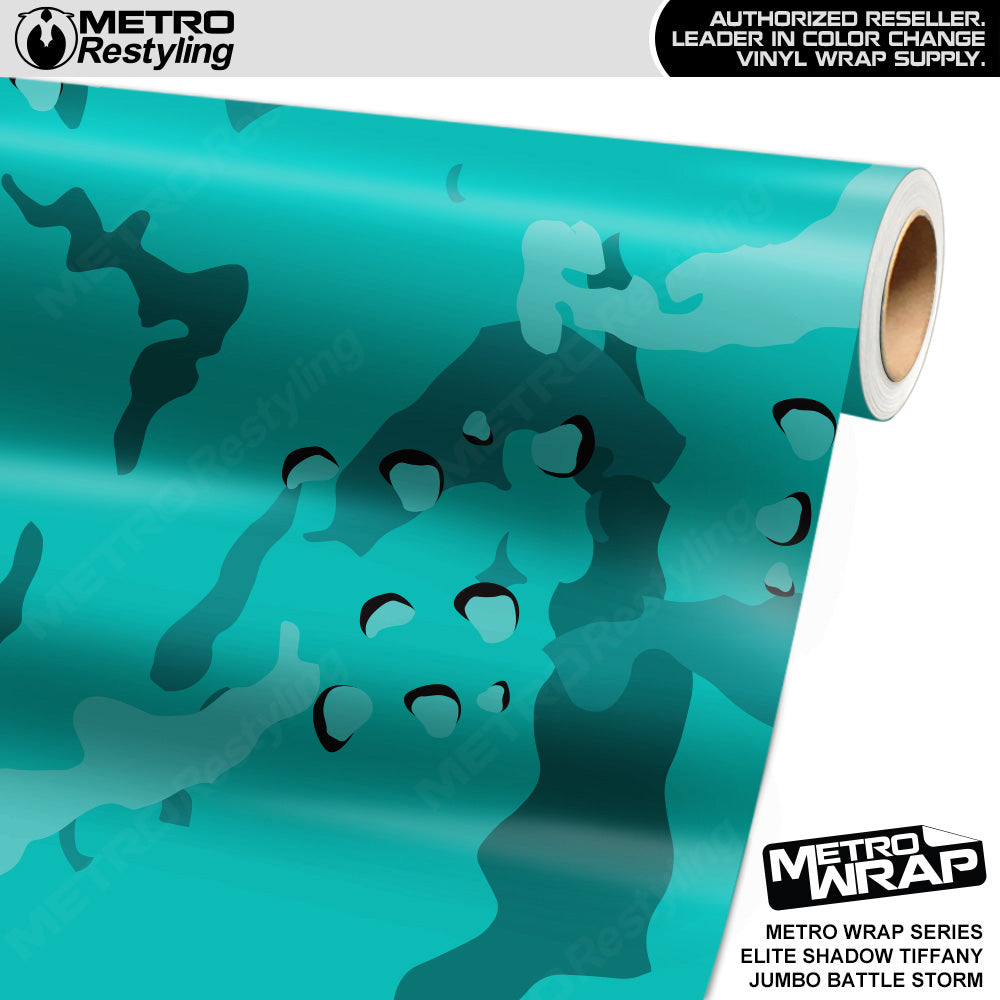 Metro Wrap Jumbo Battle Storm Elite Tiffany Blue Camouflage Vinyl Film