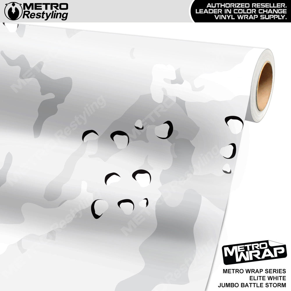 Metro Wrap Jumbo Battle Storm Elite White Camouflage Vinyl Film