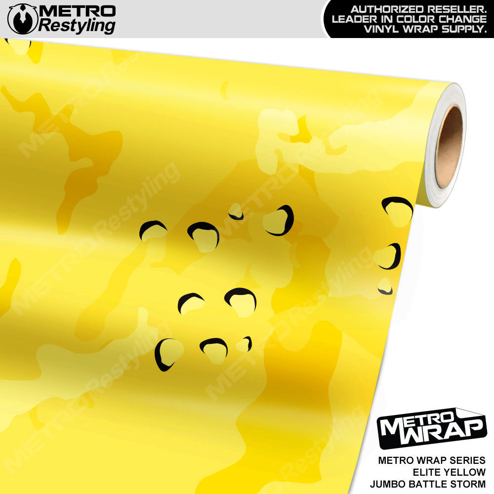 Metro Wrap Jumbo Battle Storm Elite Yellow Camouflage Vinyl Film