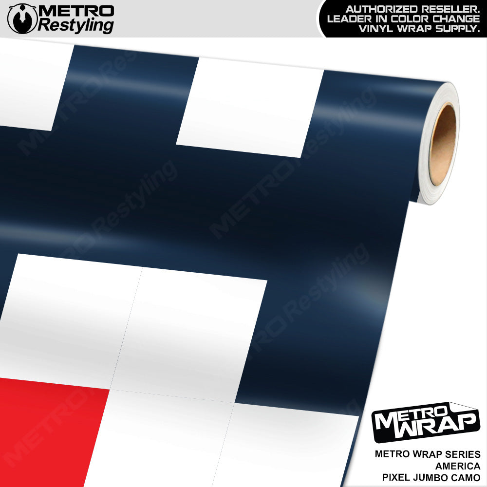 Metro Wrap Jumbo Pixel America Camouflage Vinyl Film