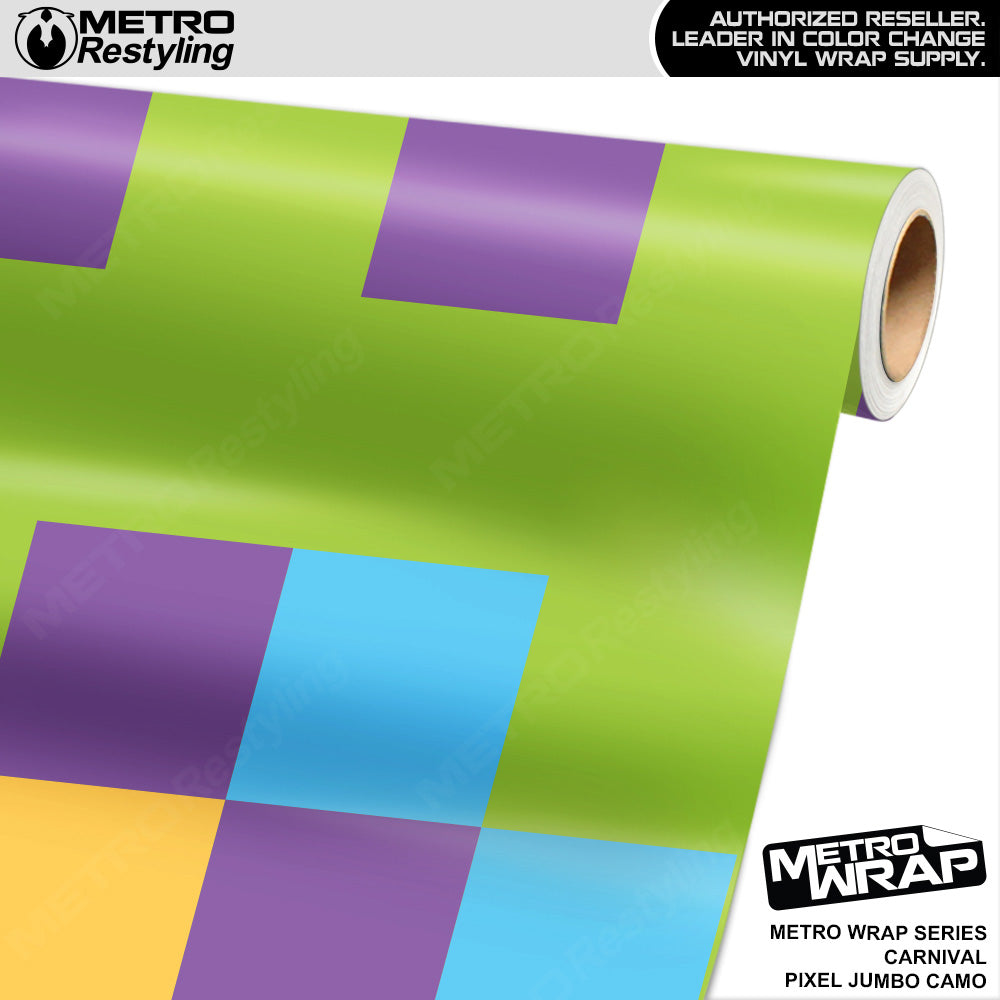 Metro Wrap Jumbo Pixel Carnival Camouflage Vinyl Film