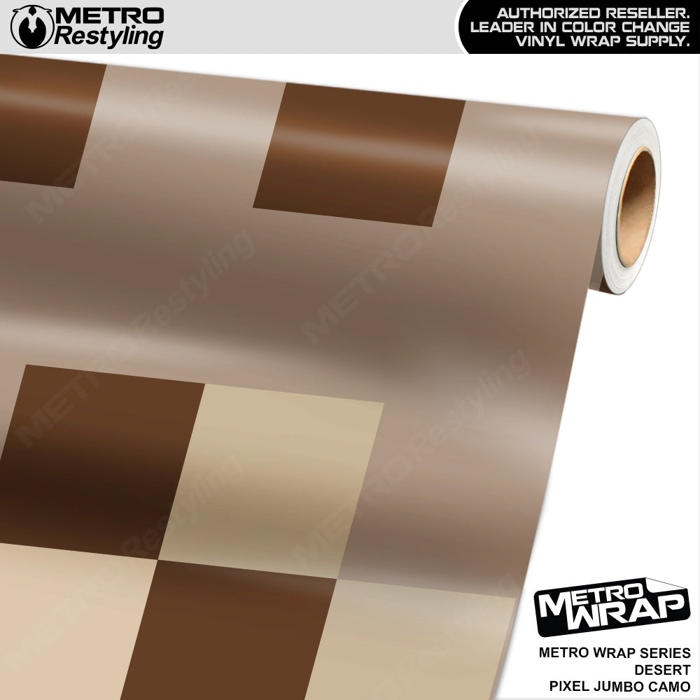 Metro Wrap Jumbo Pixel Desert Camouflage Vinyl Film