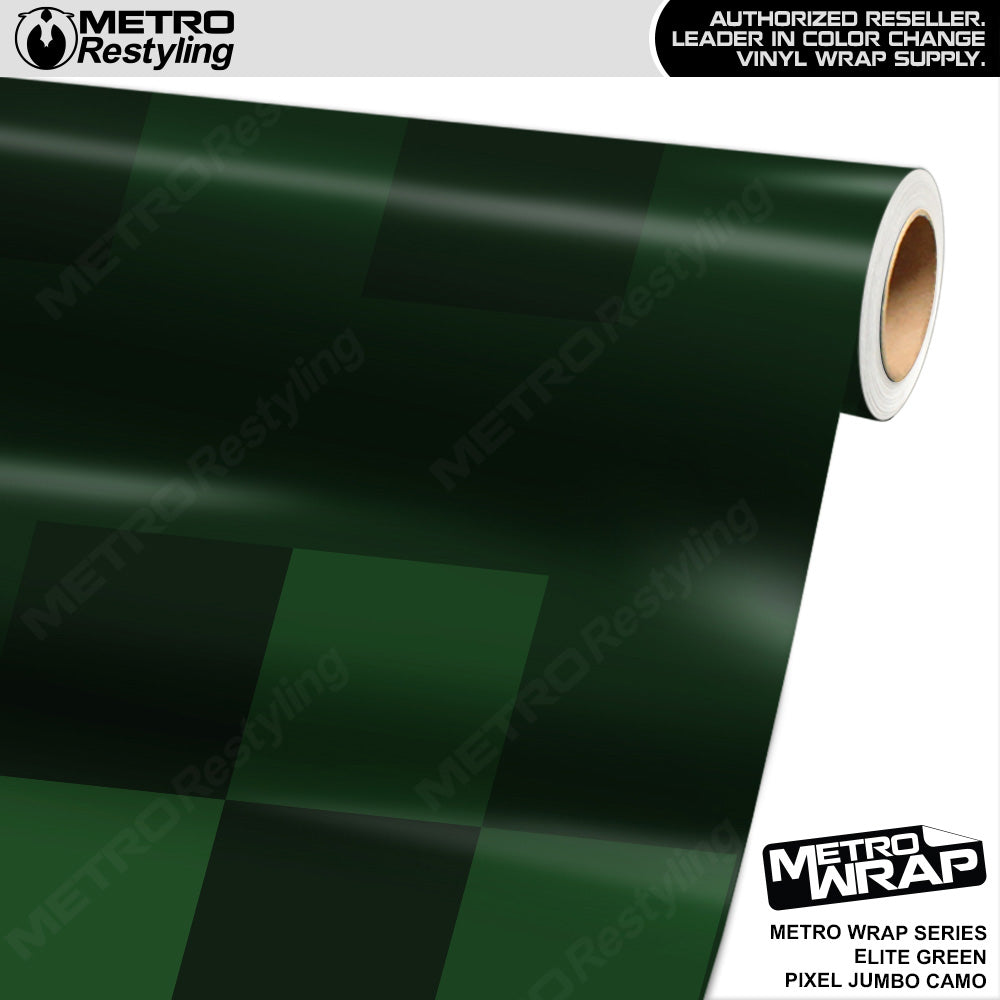 Metro Wrap Jumbo Pixel Elite Green Camouflage Vinyl Film