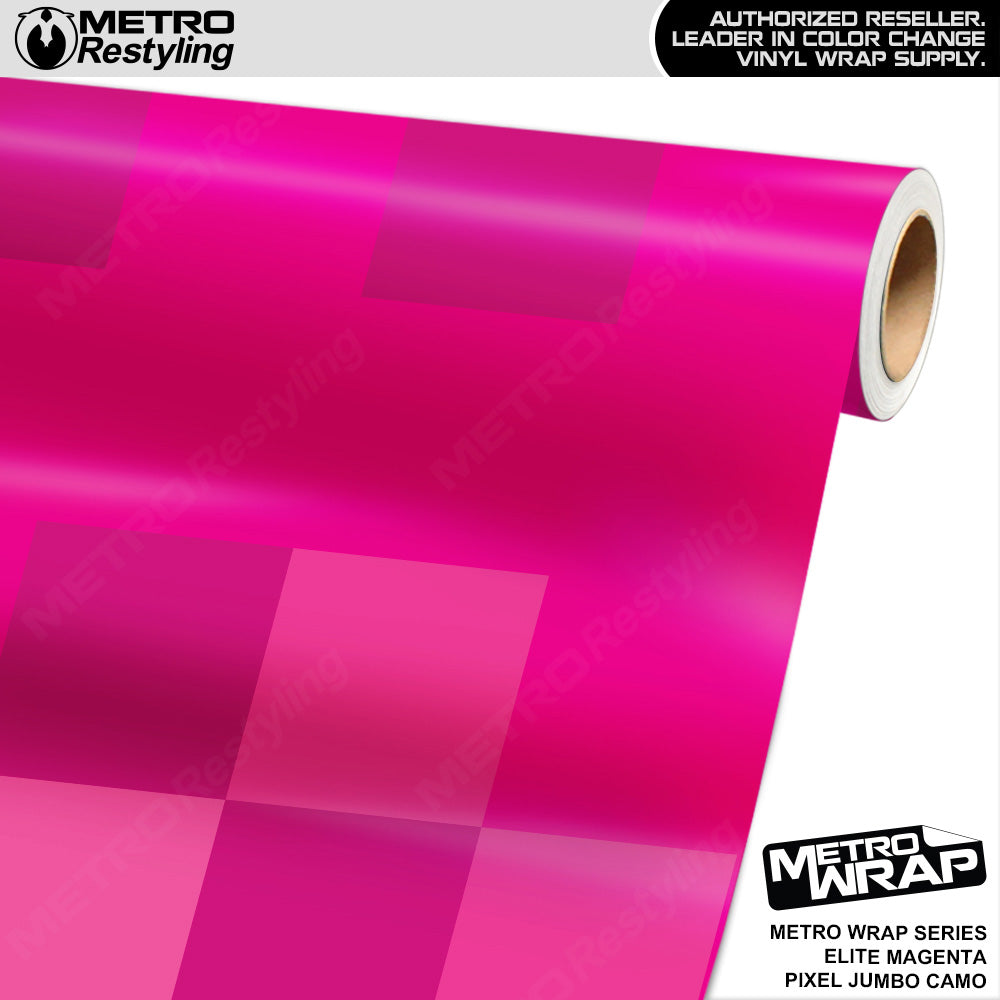 Metro Wrap Jumbo Pixel Elite Magenta Camouflage Vinyl Film