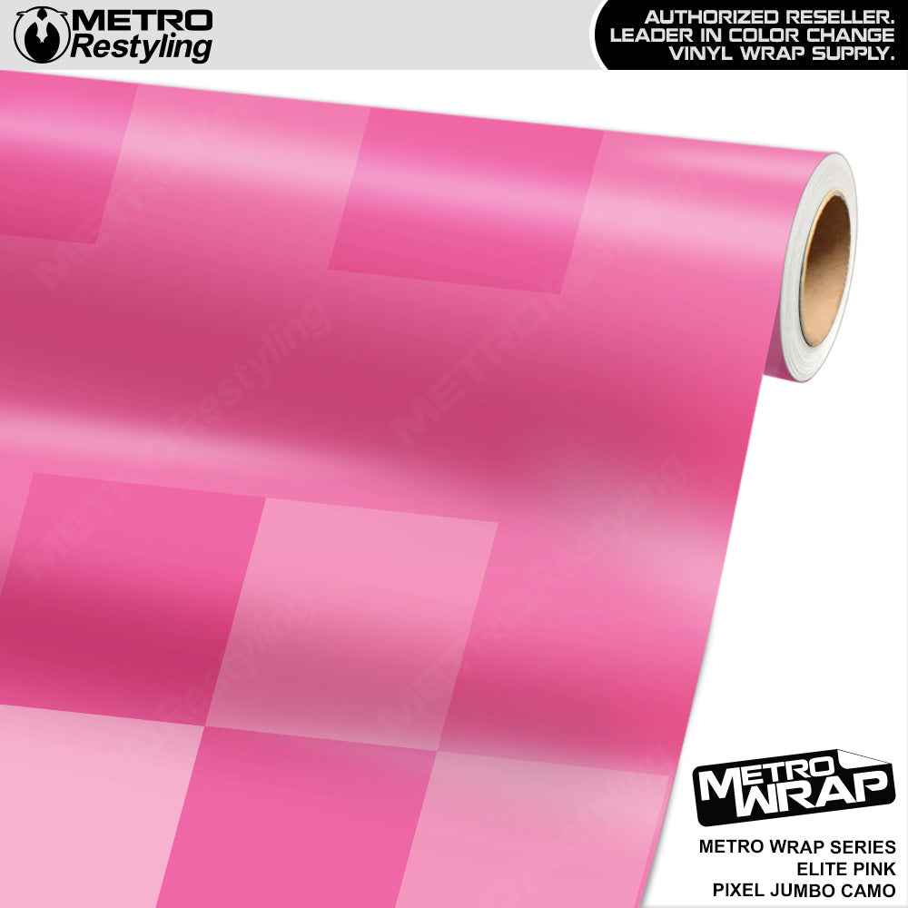 Metro Wrap Jumbo Pixel Elite Pink Camouflage Vinyl Film