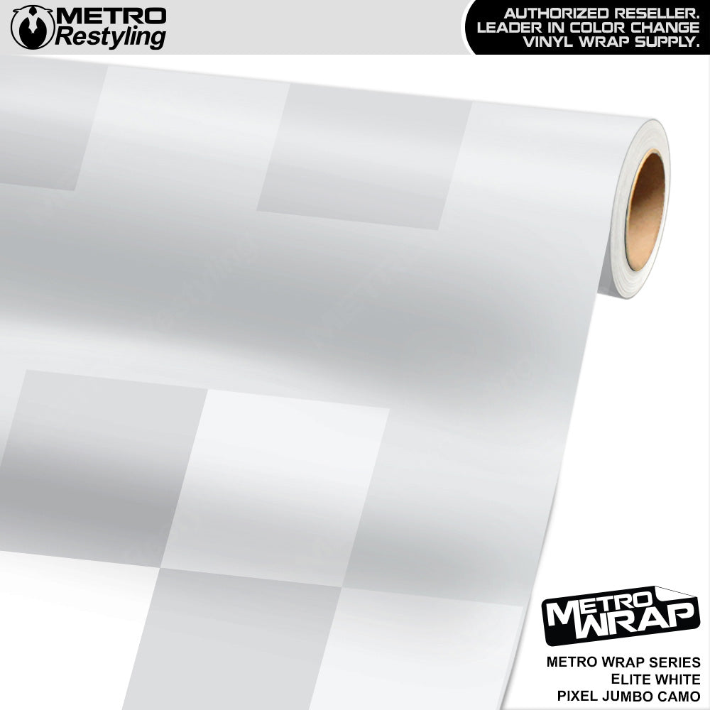 Metro Wrap Jumbo Pixel Elite White Camouflage Vinyl Film