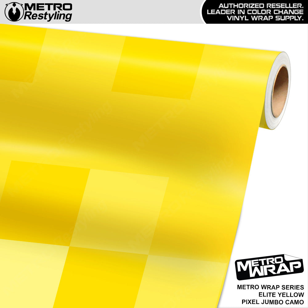 Metro Wrap Jumbo Pixel Elite Yellow Camouflage Vinyl Film