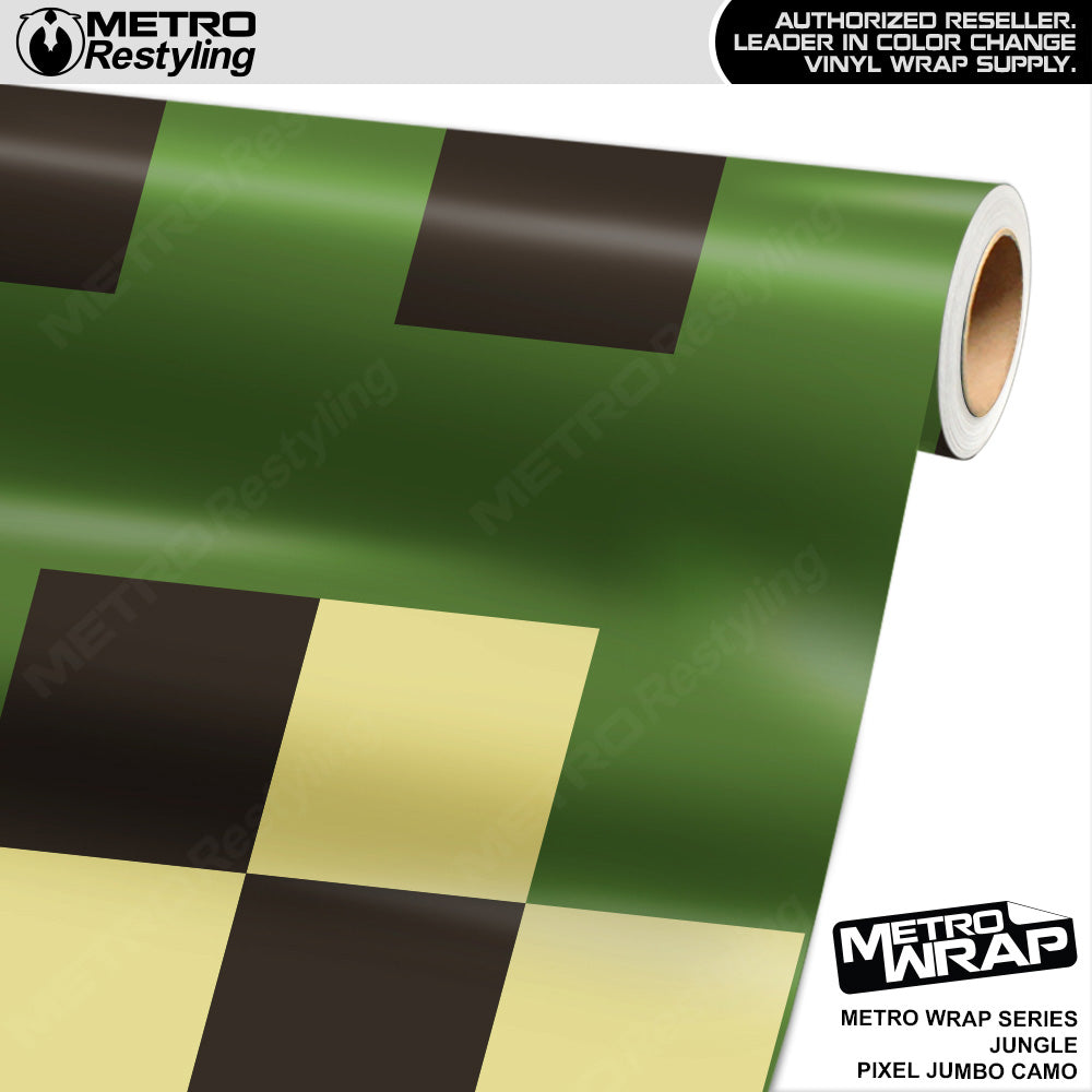 Metro Wrap Jumbo Pixel Jungle Camouflage Vinyl Film