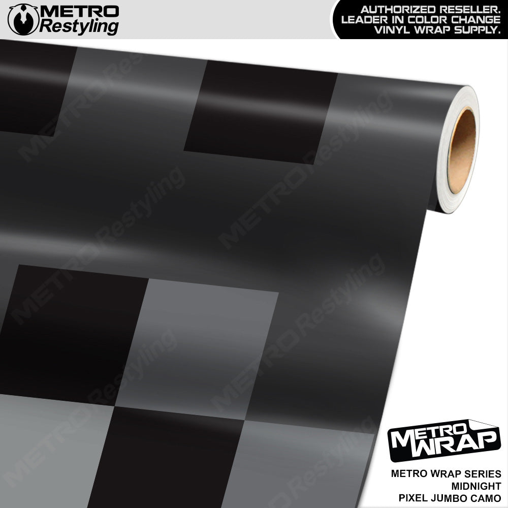 Metro Wrap Jumbo Pixel Midnight Camouflage Vinyl Film