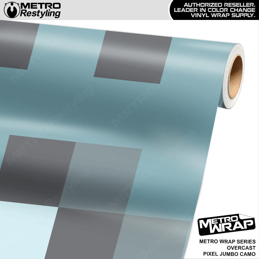 Metro Wrap Jumbo Pixel Overcast Camouflage Vinyl Film