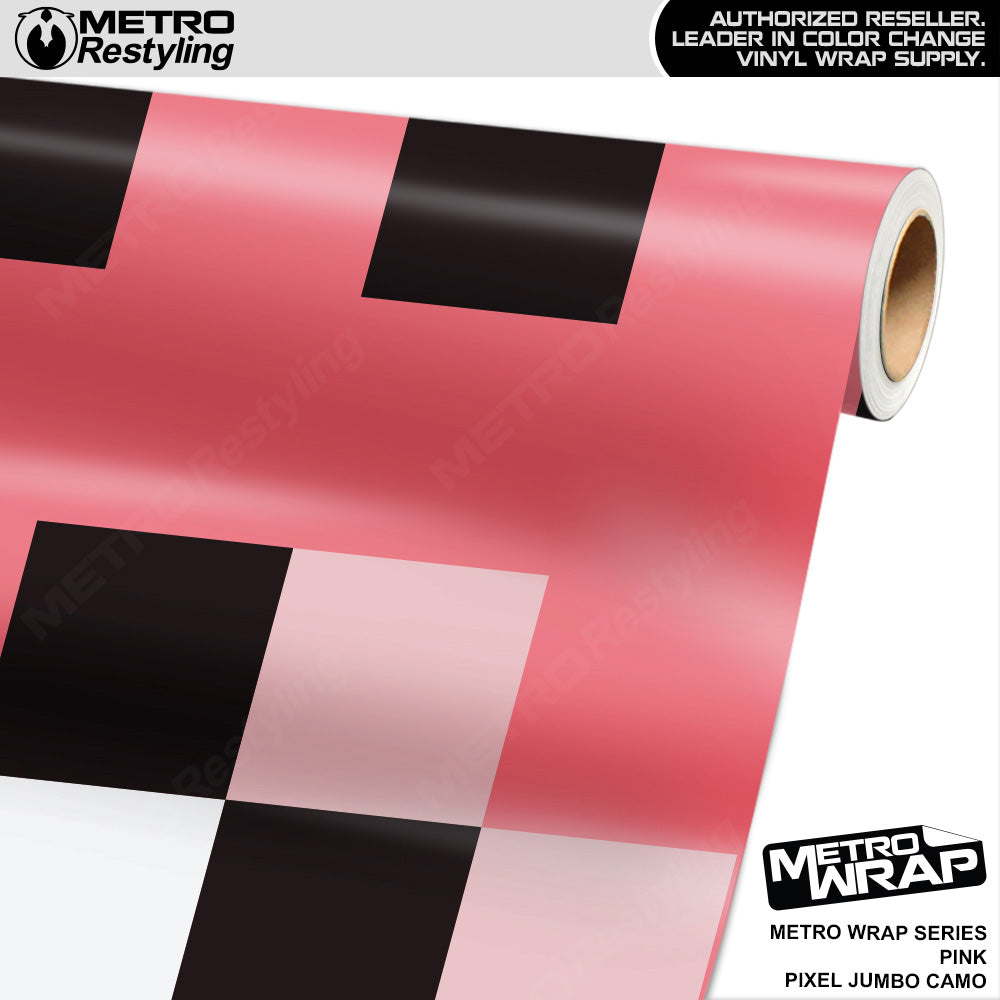 Metro Wrap Jumbo Pixel Pink Camouflage Vinyl Film