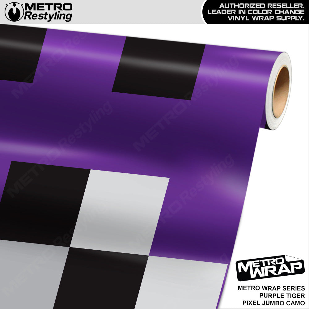 Metro Wrap Jumbo Pixel Purple Tiger Camouflage Vinyl Film
