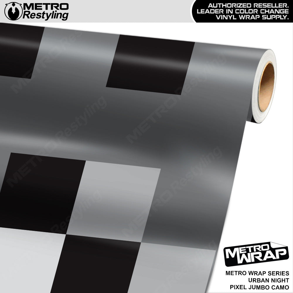 Metro Wrap Jumbo Pixel Urban Night Camouflage Vinyl Film