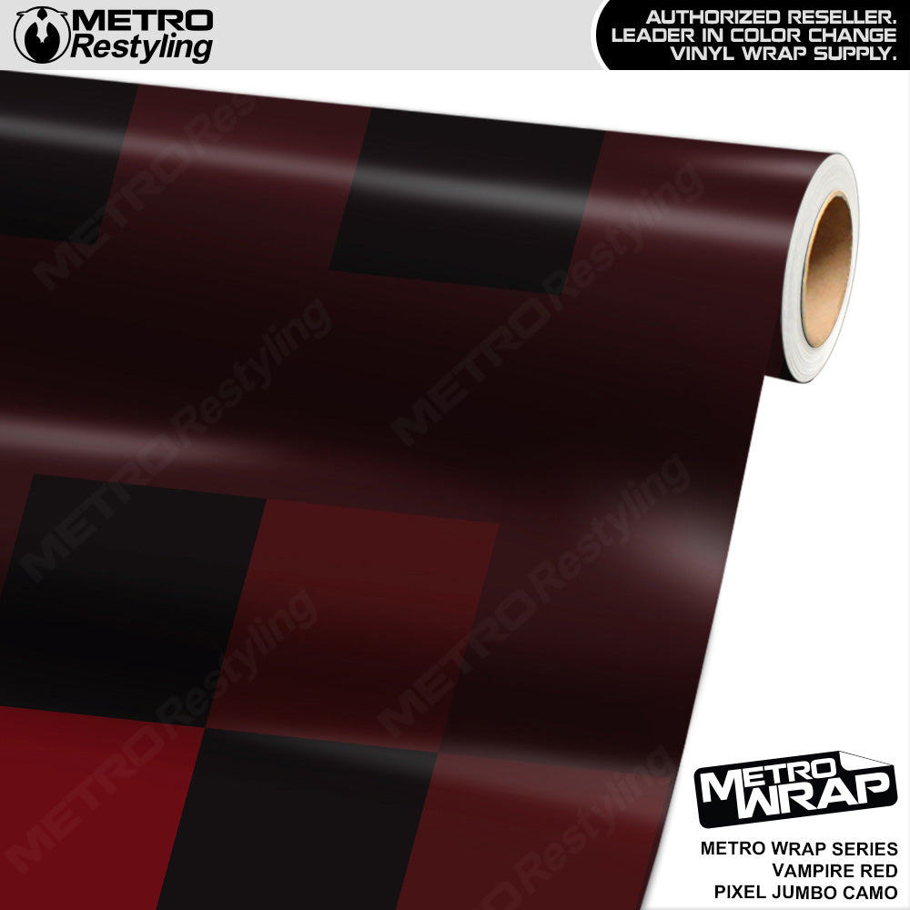Metro Wrap Jumbo Pixel Vampire Red Camouflage Vinyl Film