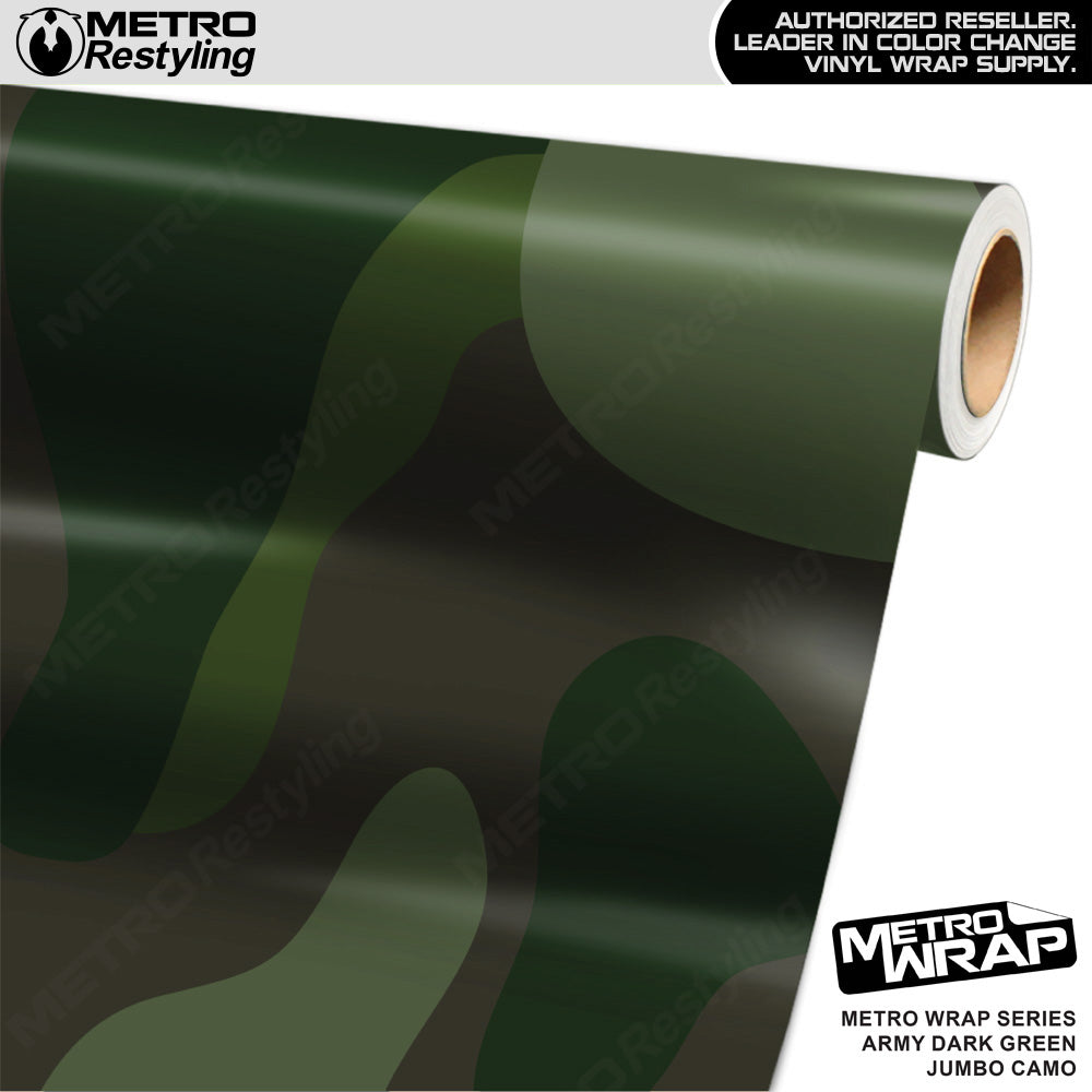 Metro Wrap Jumbo Classic Army Dark Green Camouflage Vinyl Film
