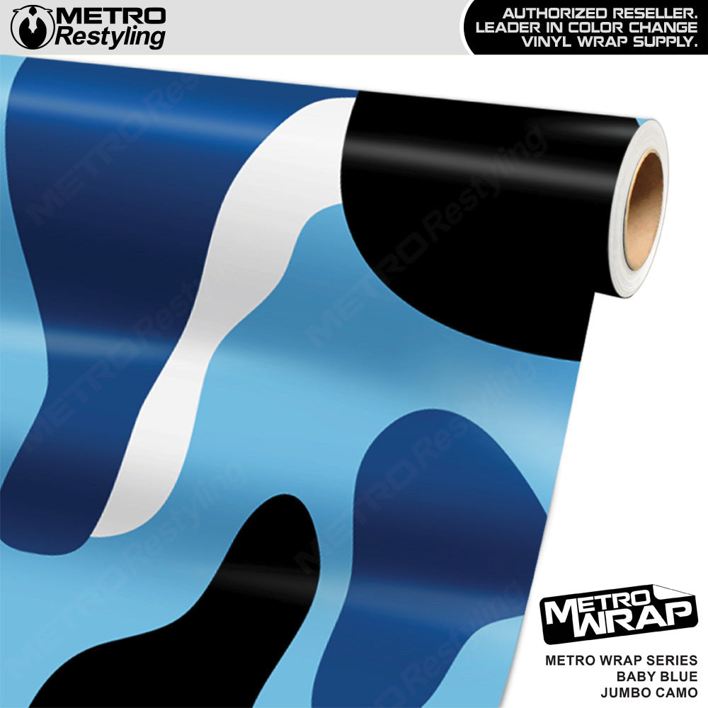 Metro Wrap Jumbo Classic Baby Blue Camouflage Vinyl Film