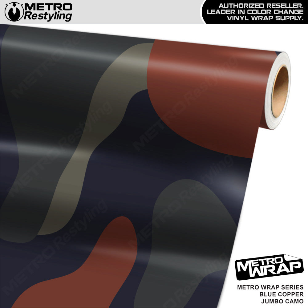 Metro Wrap Jumbo Classic Blue Copper Camouflage Vinyl Film