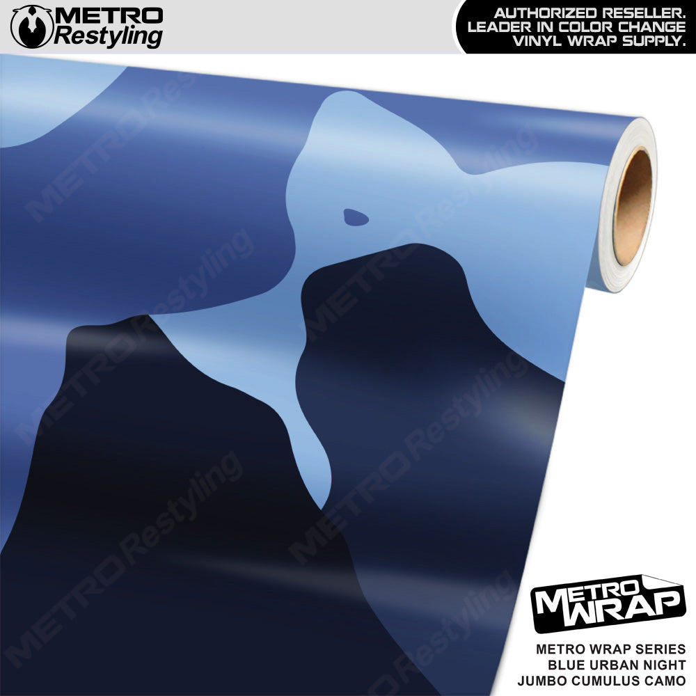 Metro Wrap Jumbo Cumulus Blue Urban Night Camouflage Vinyl Film