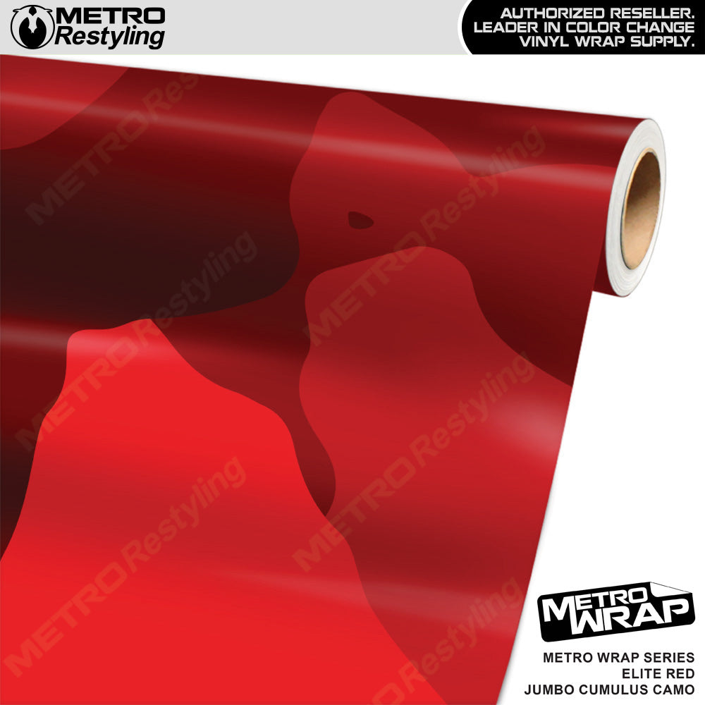 Metro Wrap Jumbo Cumulus Elite Red Camouflage Vinyl Film