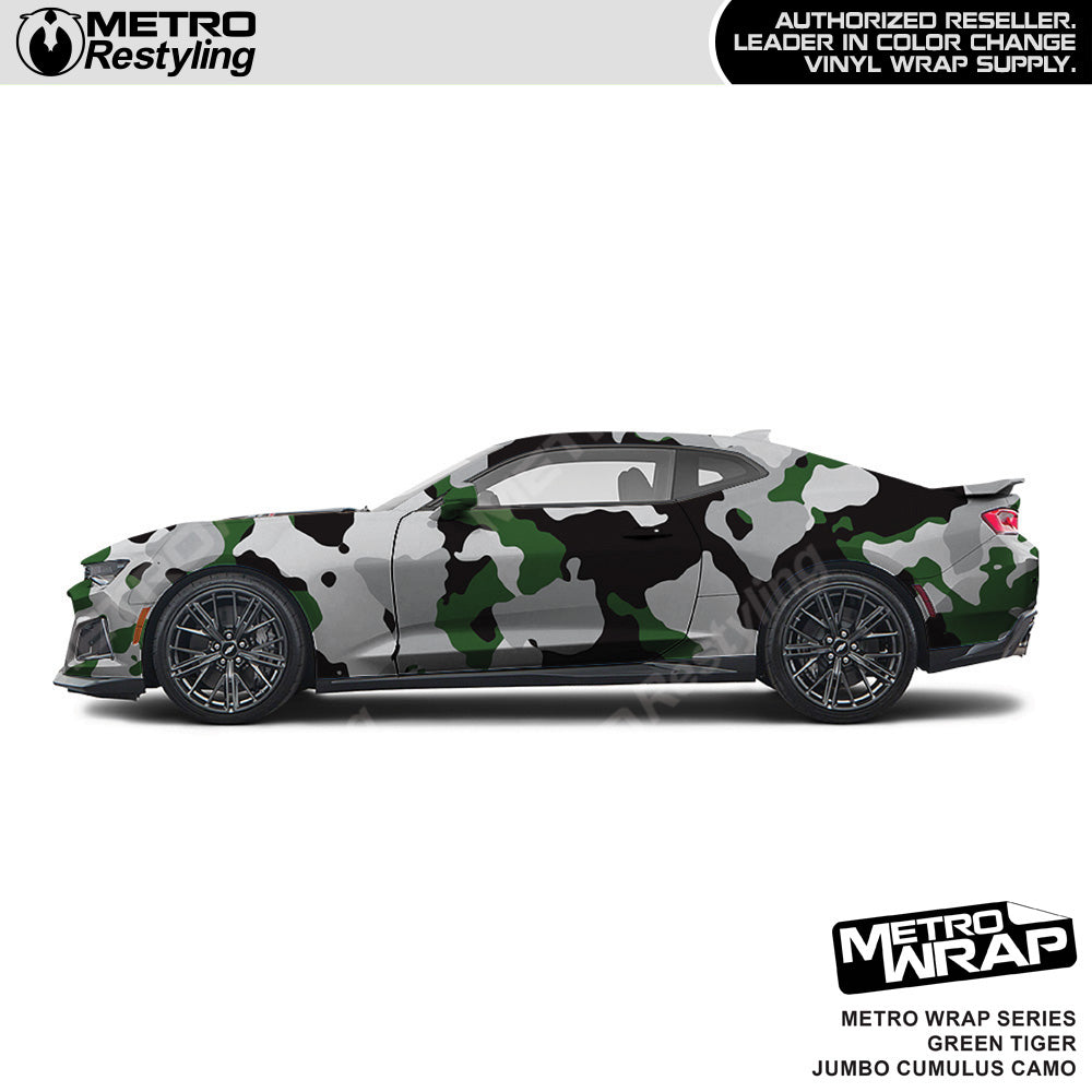 Metro Wrap Jumbo Cumulus Green Tiger Camouflage Vinyl Film