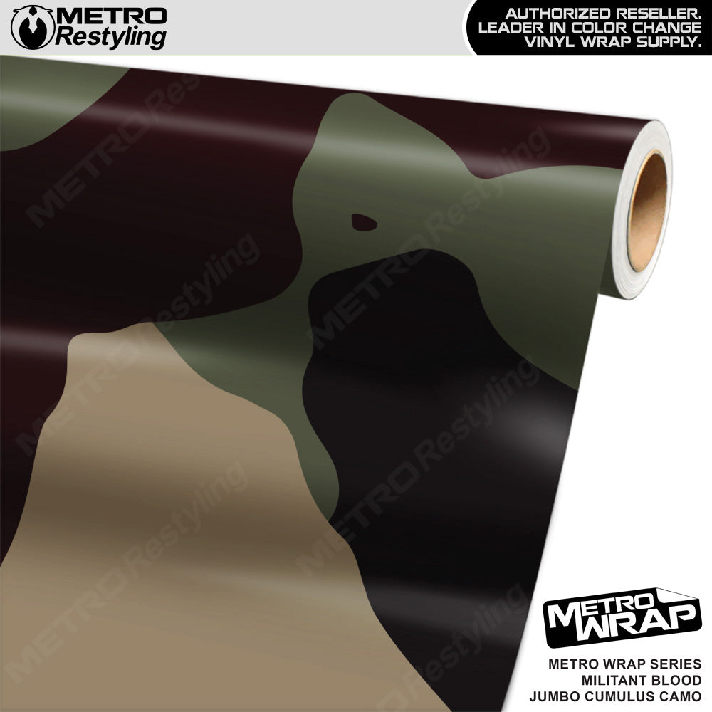 Metro Wrap Jumbo Cumulus Militant Blood Camouflage Vinyl Film
