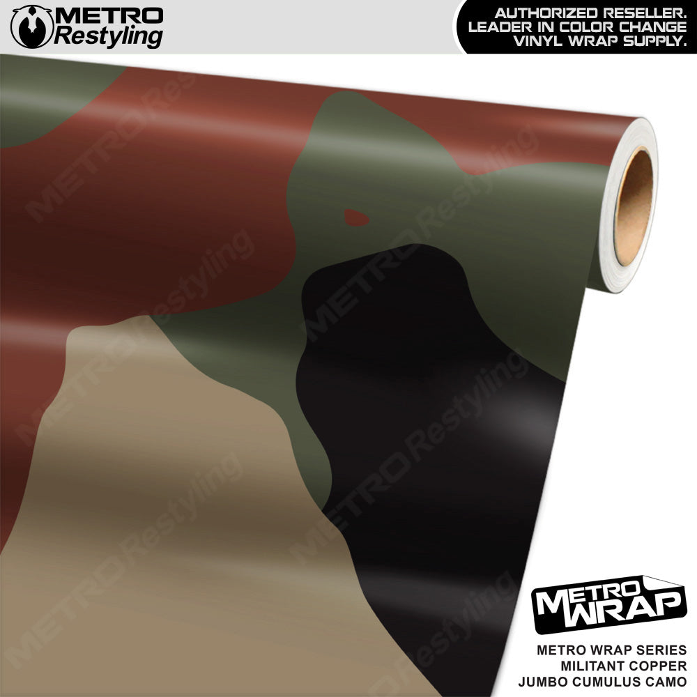 Metro Wrap Jumbo Cumulus Militant Copper Camouflage Vinyl Film