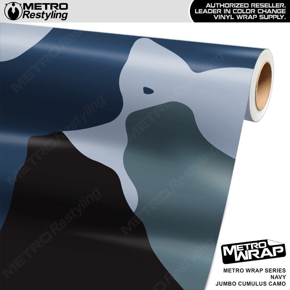 Metro Wrap Jumbo Cumulus Navy Camouflage Vinyl Film