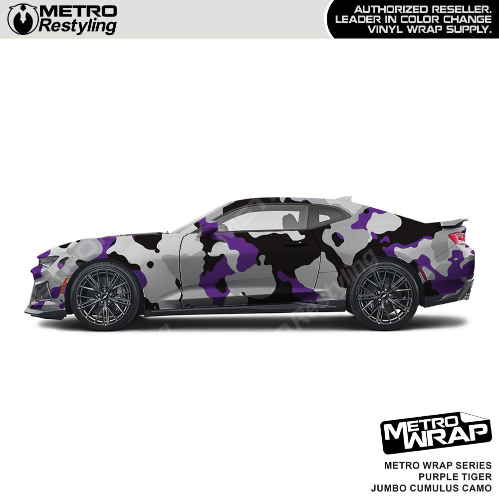 Metro Wrap Jumbo Cumulus Purple Tiger Camouflage Vinyl Film