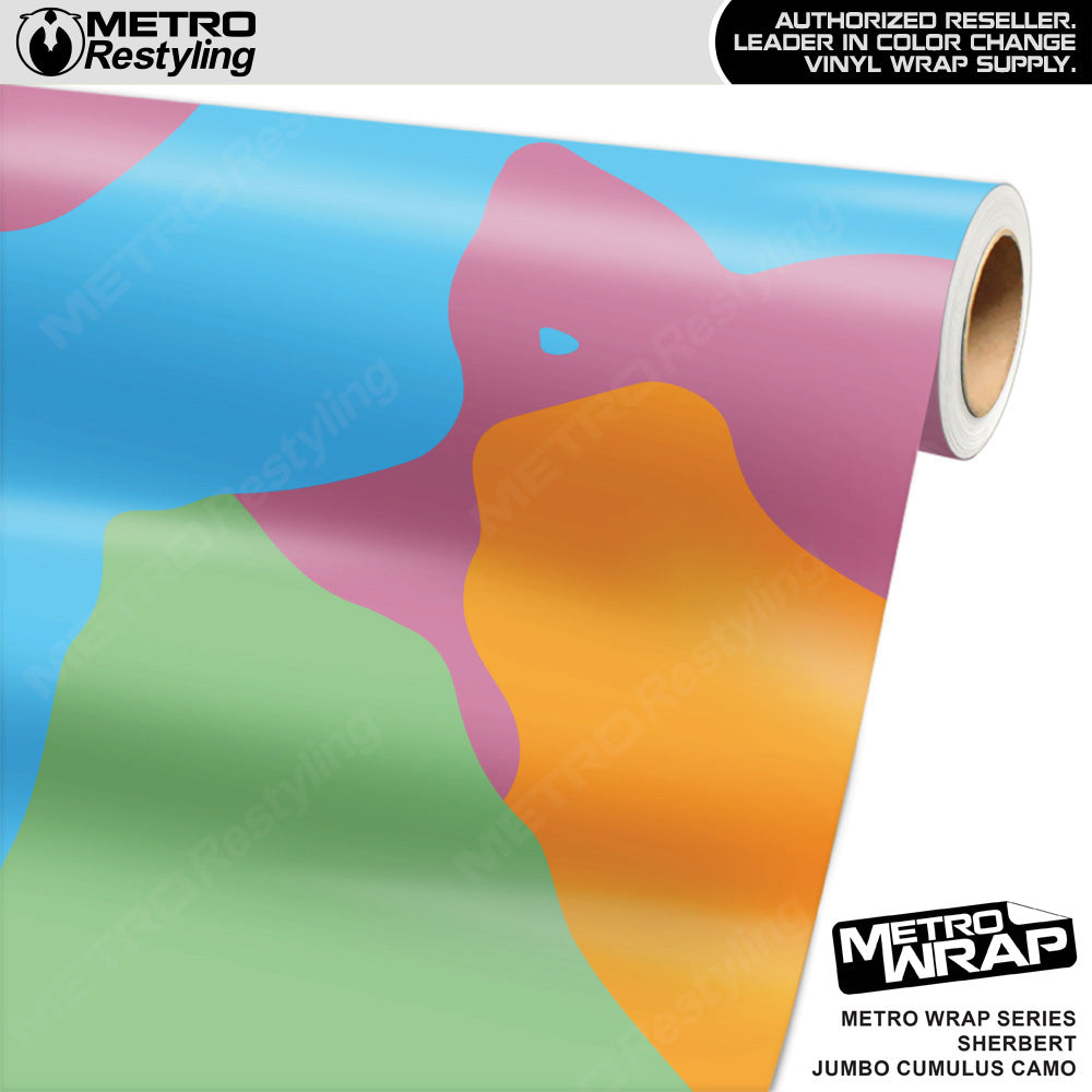 Metro Wrap Jumbo Cumulus Sherbert Camouflage Vinyl Film