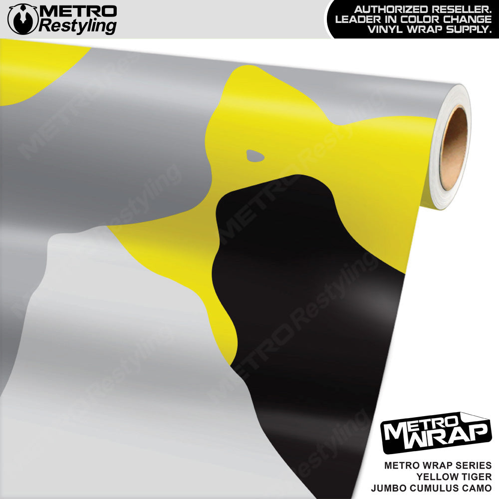 Metro Wrap Jumbo Cumulus Yellow Tiger Camouflage Vinyl Film