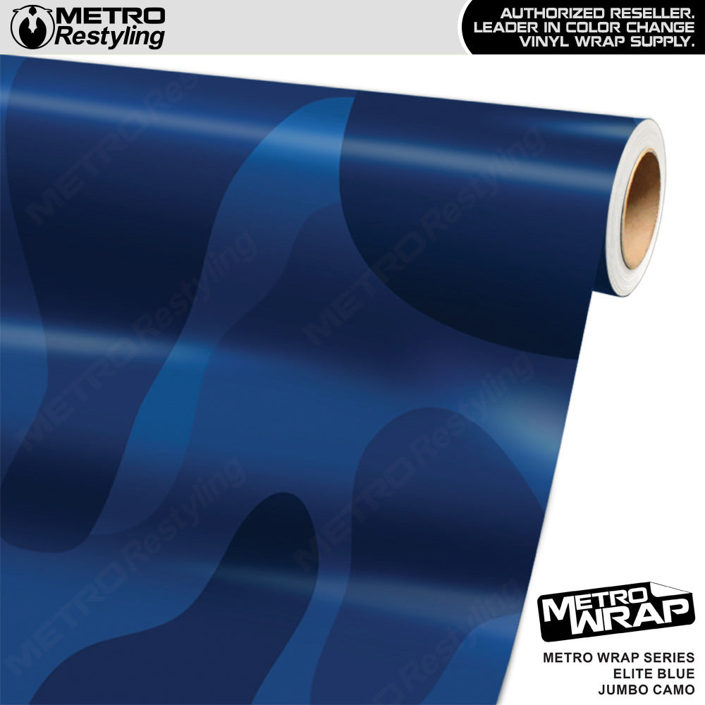 Metro Wrap Jumbo Classic Elite Blue Camouflage Vinyl Film