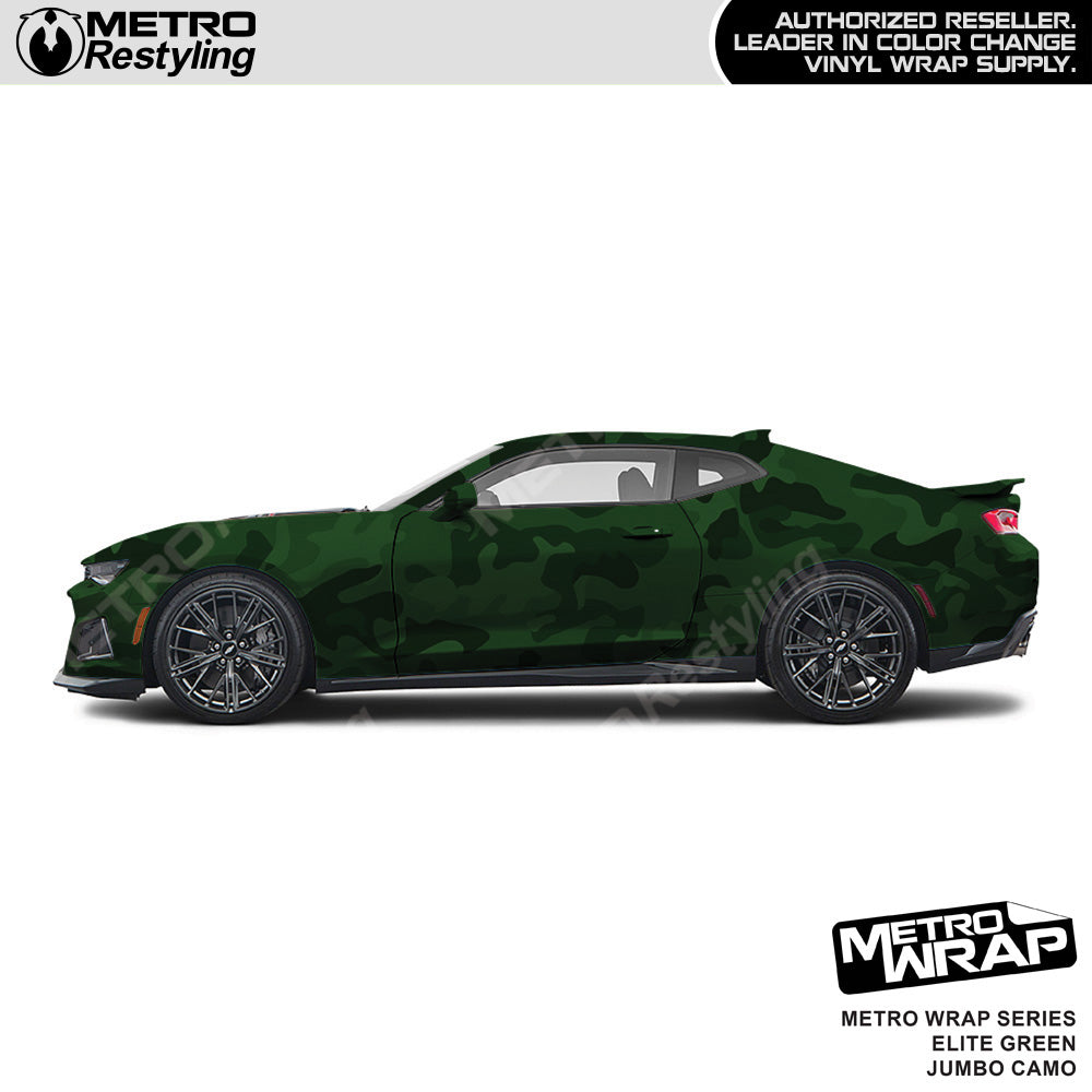 Metro Wrap Jumbo Classic Elite Green Camouflage Vinyl Film