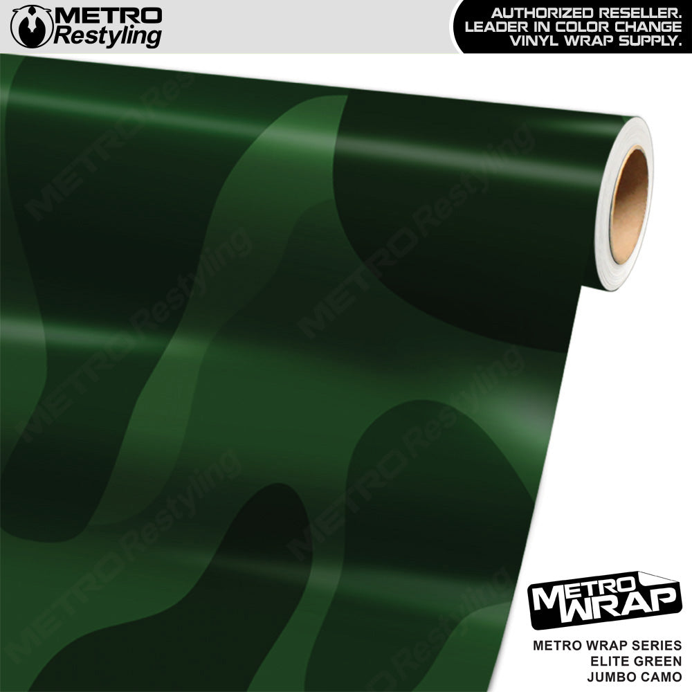 Metro Wrap Jumbo Classic Elite Green Camouflage Vinyl Film