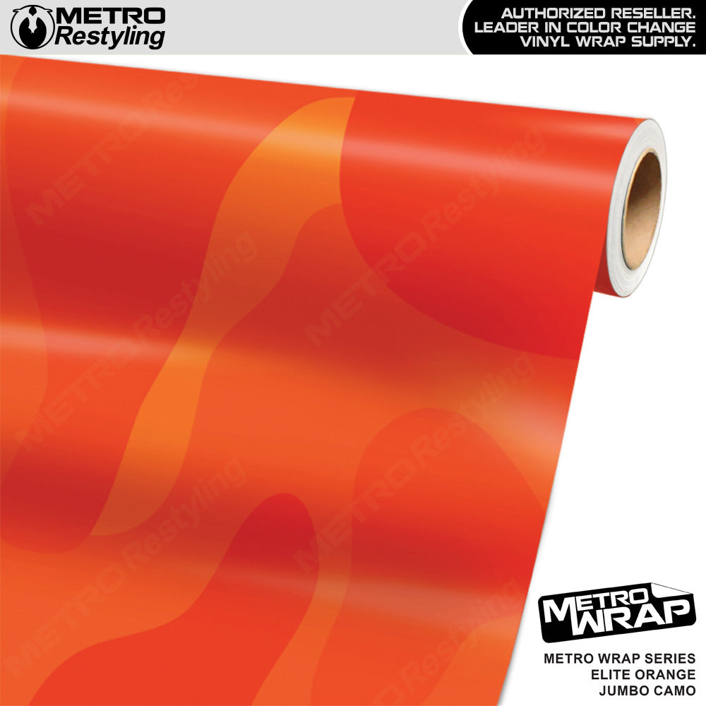 Metro Wrap Jumbo Classic Elite Orange Camouflage Vinyl Film