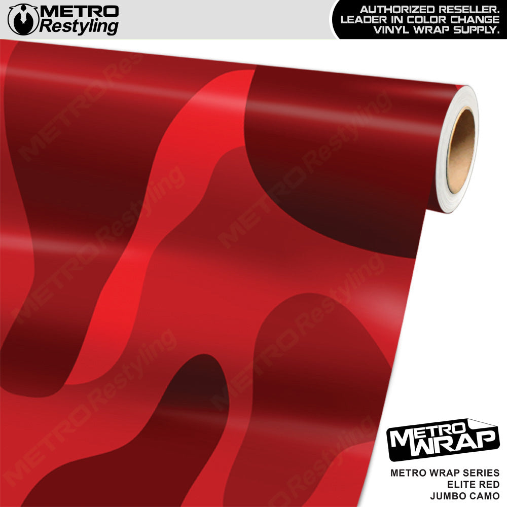 Metro Wrap Jumbo Classic Elite Red Camouflage Vinyl Film