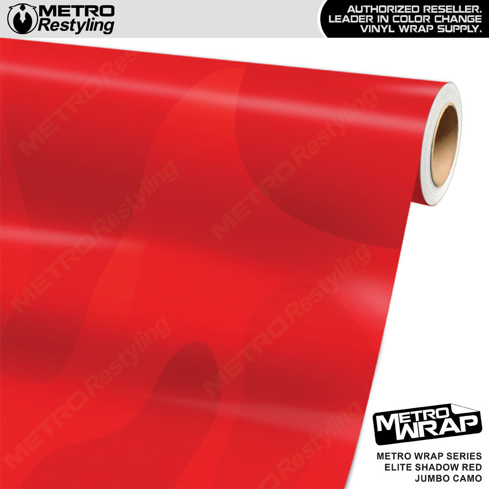 Metro Wrap Jumbo Classic Elite Shadow Red Camouflage Vinyl Film