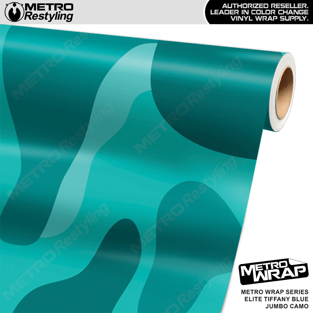 Metro Wrap Jumbo Classic Elite Tiffany Blue Camouflage Vinyl Film