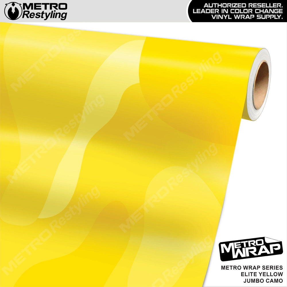 Metro Wrap Jumbo Classic Elite Yellow Camouflage Vinyl Film