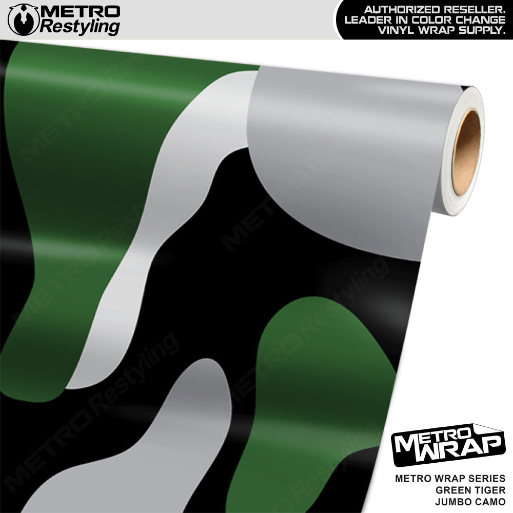 Metro Wrap Jumbo Classic Green Tiger Camouflage Vinyl Film
