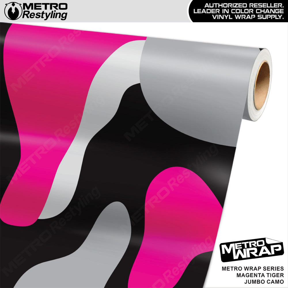 Metro Wrap Jumbo Classic Magenta Tiger Camouflage Vinyl Film